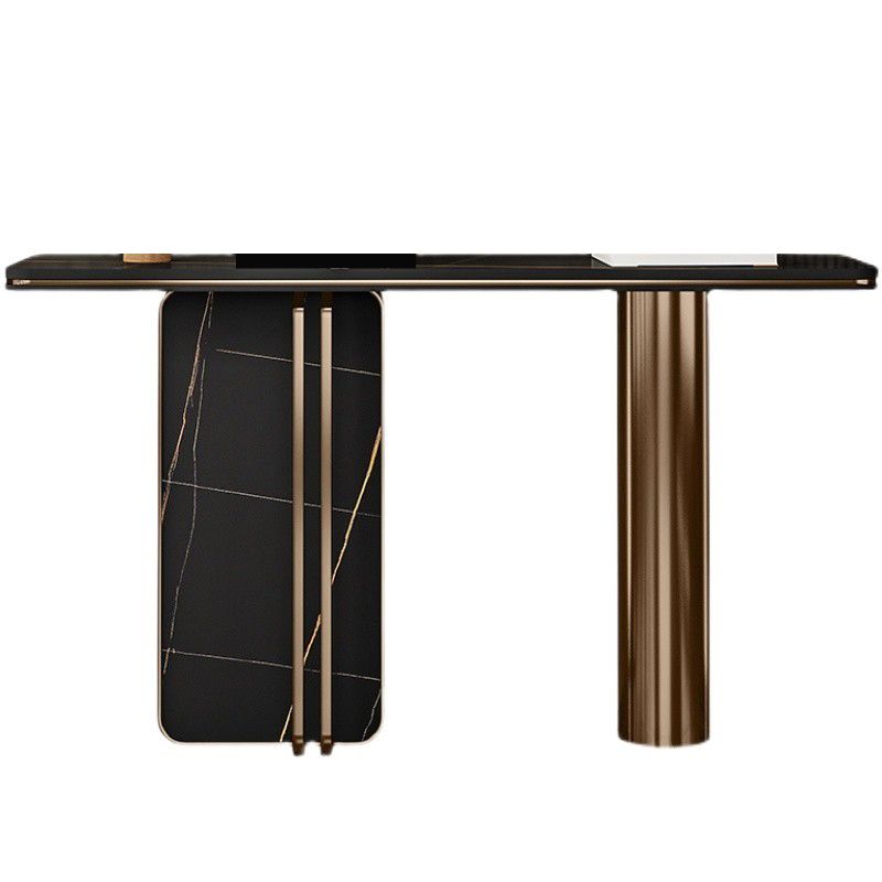 Modern Accent Table Marble Console Table with 1 Shelf for Hall , 33.46 Inch Tall
