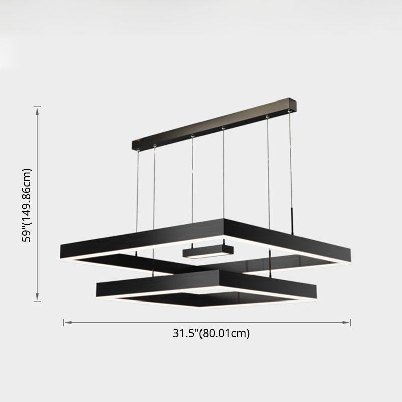 Modern Chandelier Lights Multiple Squares Chandelier Lighting Fixtures