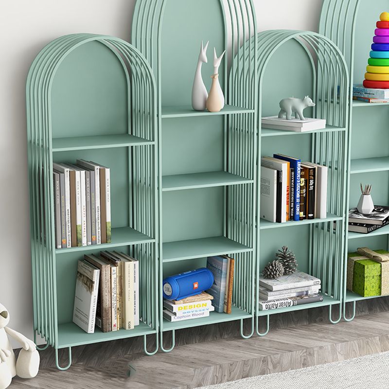 Modern Style Standard Bookshelf Closed Back Metal Bookcase for Home