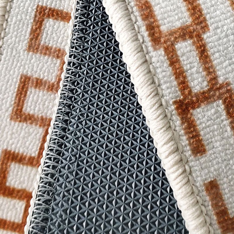 Brown Modern Carpet Geometric Pattern Polyester Area Carpet Anti-Slip Area Rug for Home Decor