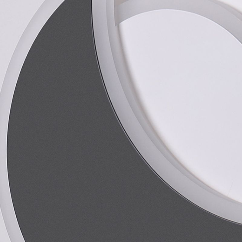 Disk Shape Wall Lamp Modern Style Acrylic 2 Lights Sconce in White / Black