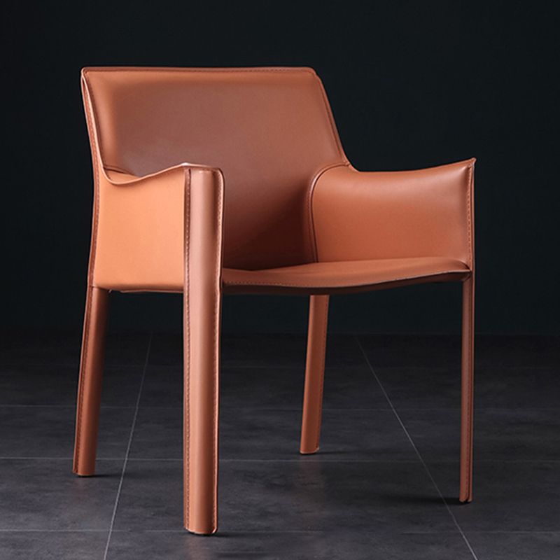 Upholstered Dining Chair Contemporary Faux Leather Dining Side Chair