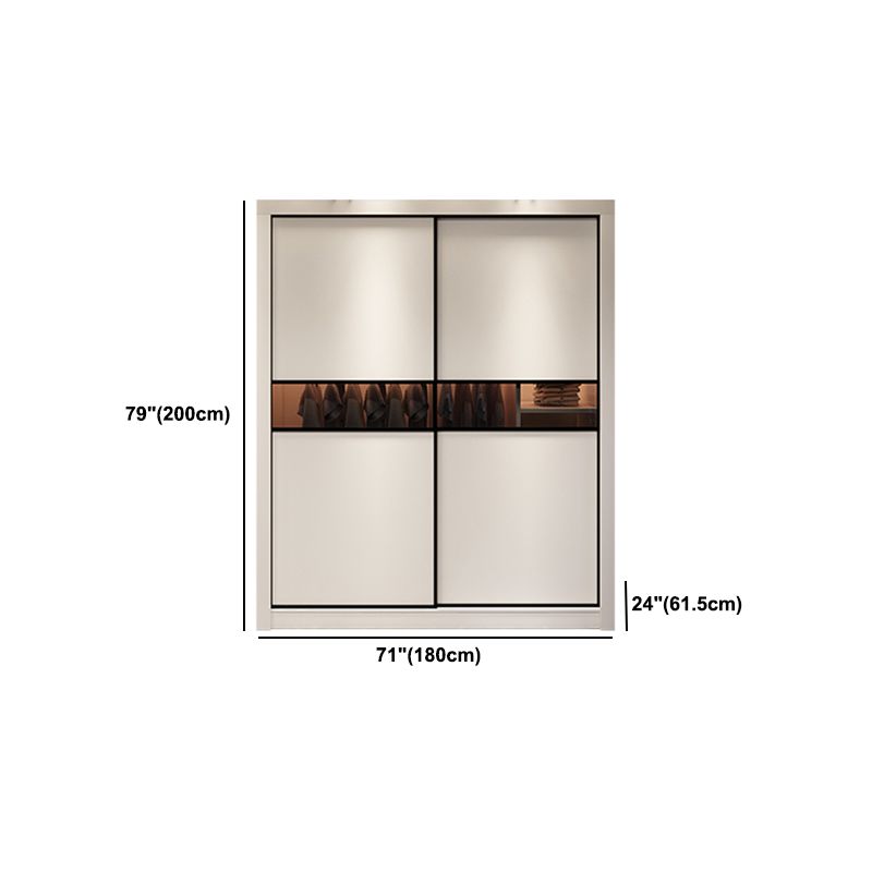 Contemporary Wardrobe Armoire Wooden Wardrobe Cabinet with Shelves