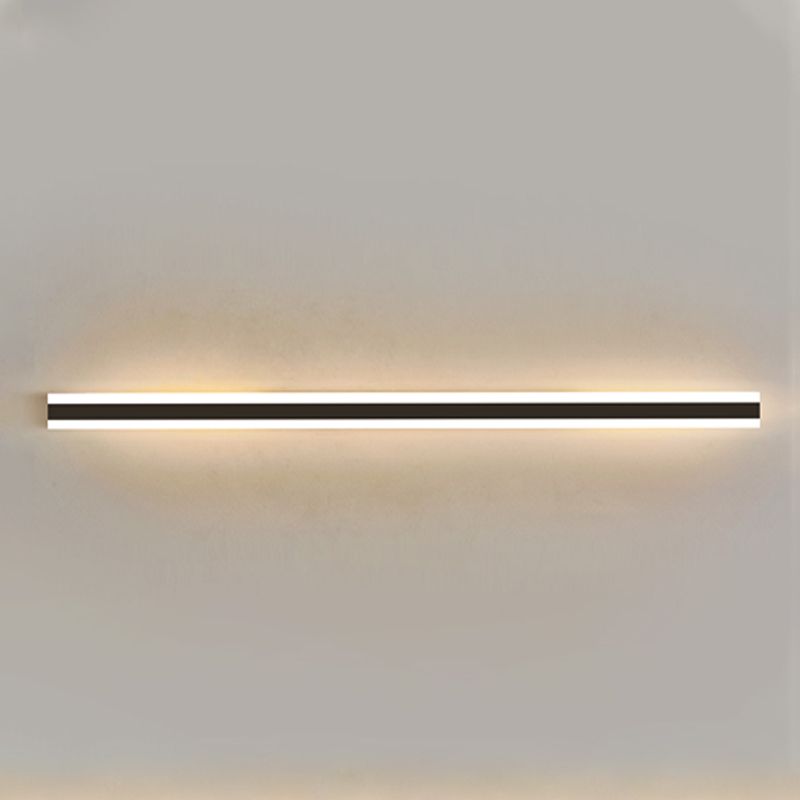 Black LED Wall Lamp in Modern Minimalist Acrylic Linear Wall Light