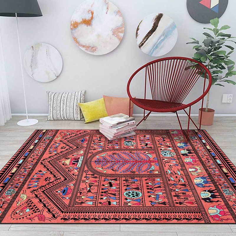 Fancy Tiger Print Rug Modern Polyester Area Rug Stain Resistant Rug for Drawing Room