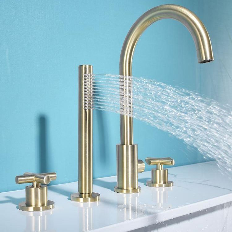 Modern Deck Mounted Tub Faucet Trim Metal Tub Faucet Trim with Hose