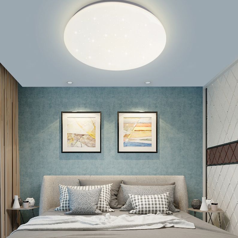 Lampada da soffitto a LED di design a cielo stellato Lampada da semi-incasso con paralume in acrilico bianco per soggiorno