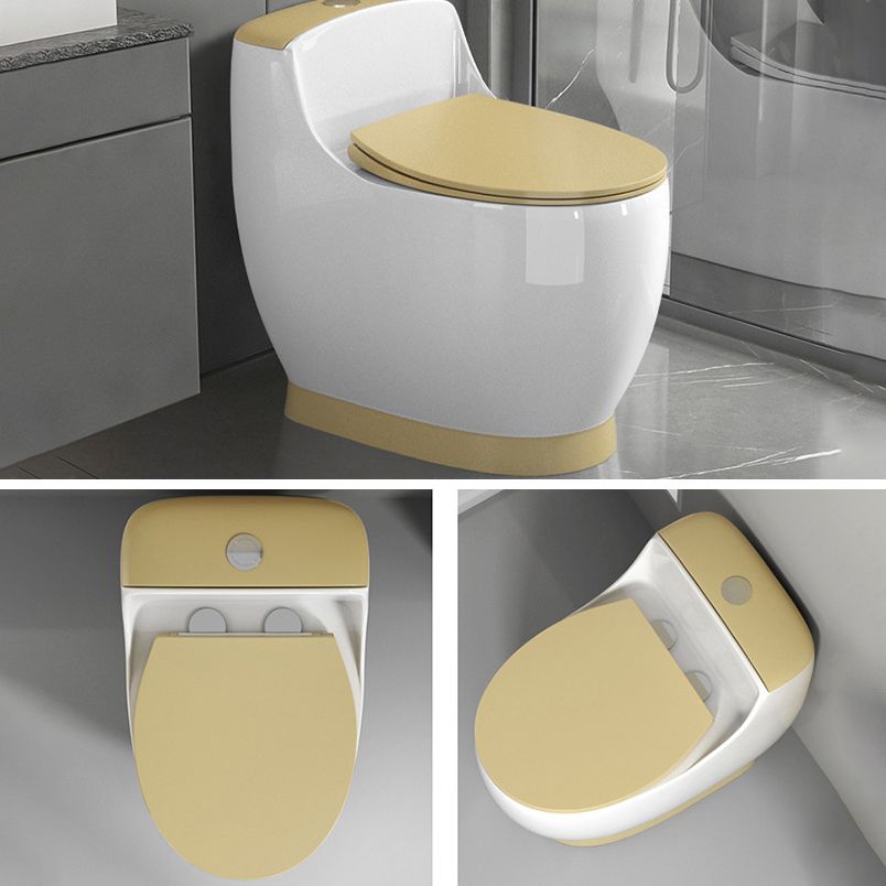 Modern Floor Mount Toilet Bowl Siphon Jet Toilet with Seat for Bathroom