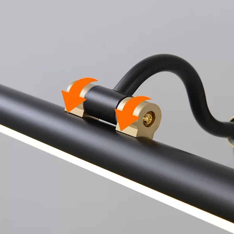 Postmodern Style Linear Shape Wall Sconce Metal 1 Light Sconce Light for Bathroom