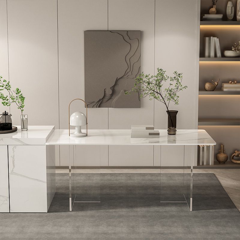 Designer Style Sintered Stone Dining Set Rectangle 1/5/7 Pieces Dining Table with Chairs
