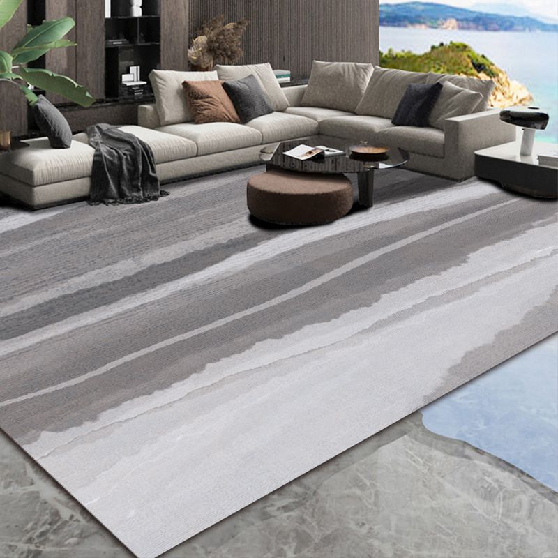 Blackish Green Graphic Rug Polyester Simple Rug Stain Resistant Rug for Living Room
