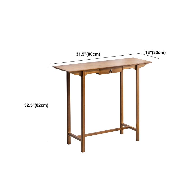 12" Wide Mid-Century Modern Console Table Solid Wood Console Sofa Table