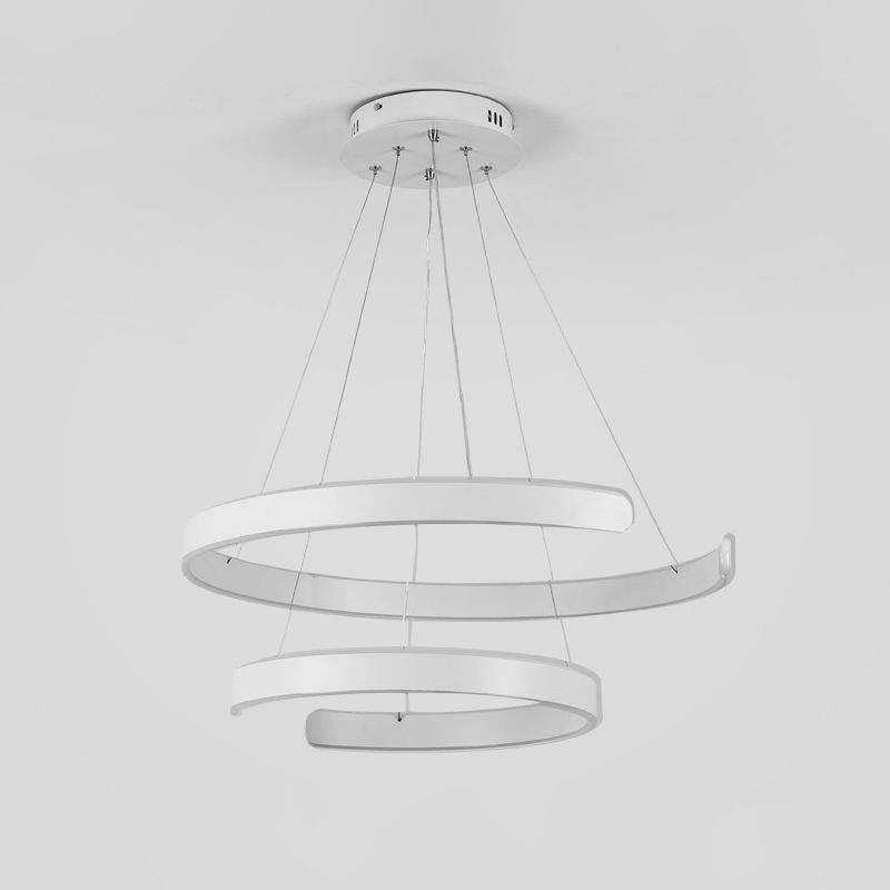 Geometric Shaped Restaurant Chandelier Pendant Light Aluminum Contemporary LED Hanging Light