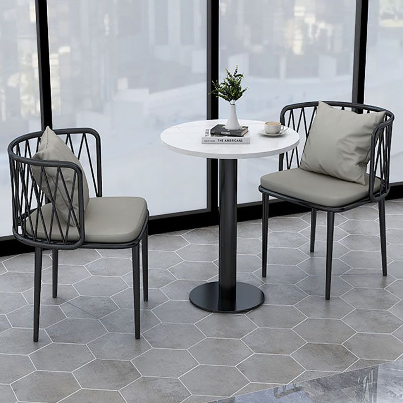 Glam Metal Dining Room Chairs Cross Back Side Chair for Restaurant Use