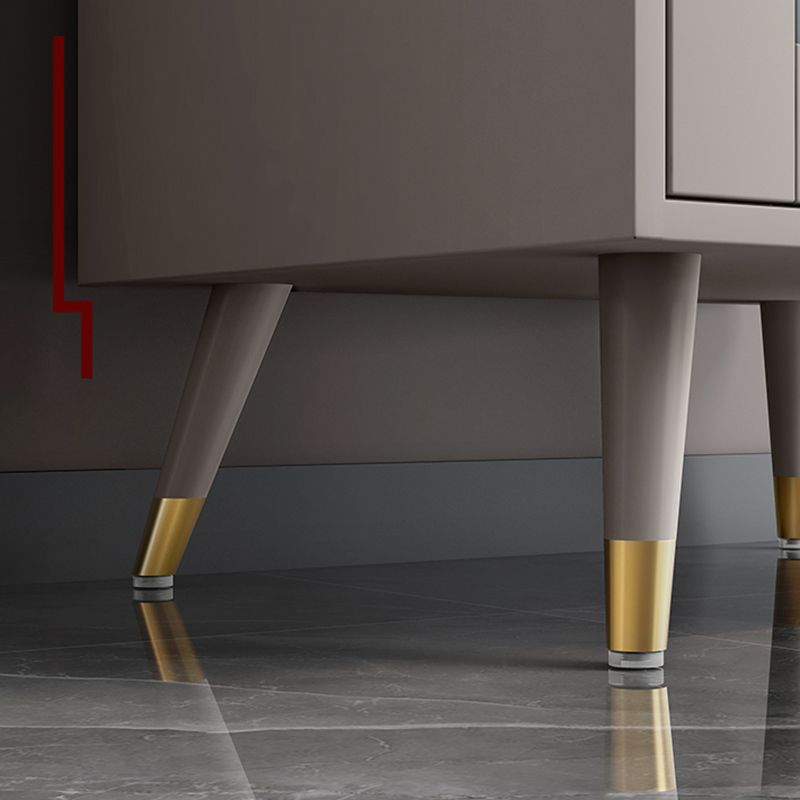 Wood Buffet Table Glam Sideboard Table with Cabinets and Drawers