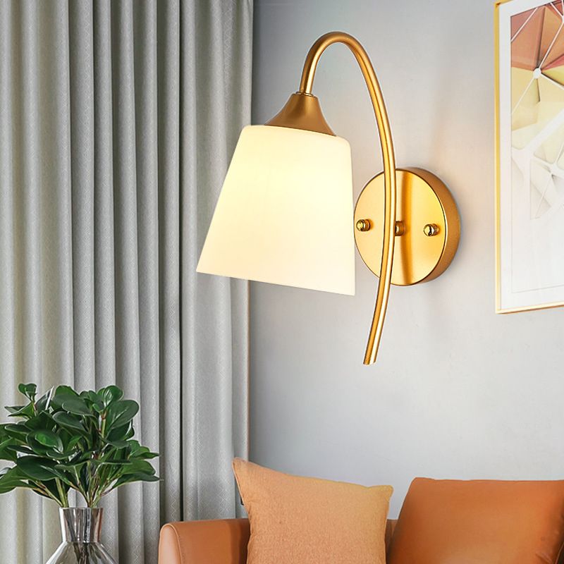 Modern Style Wall Light Glass 1 Light Sconces for Living Room