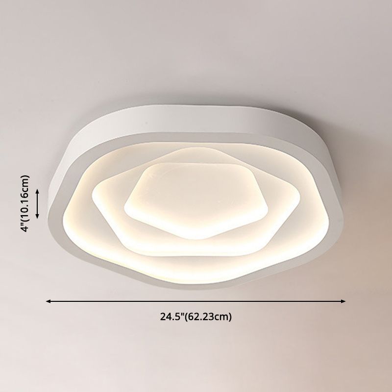 Geometric Flush-Mount Light Fixture Modern Acrylic Flush Mount