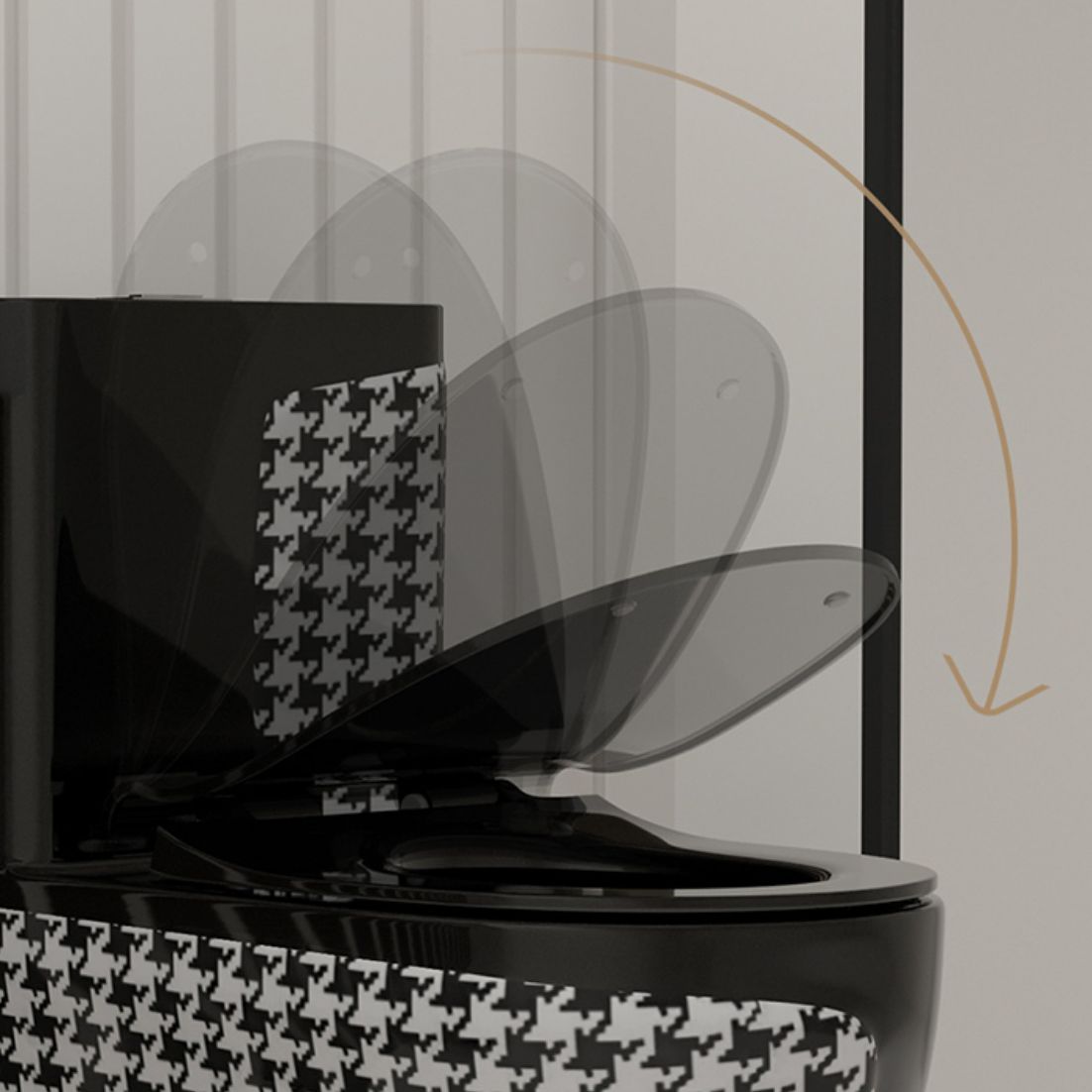 Floor Mount Flush Toilet Traditional Skirted One-Piece Toilet with Slow Close Seat