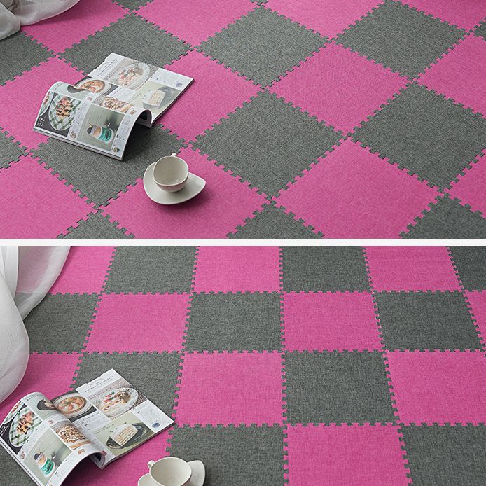 Carpet Tile Fade Resistant Non-Skid Solid Color Interlocking Carpet Tile Living Room