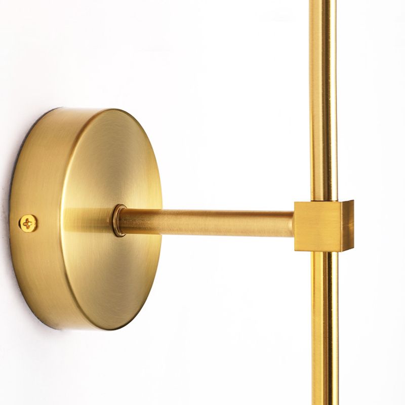 Single Contemporary Golden Bathroom Vanity Light Fabric Shaded Bath Bar