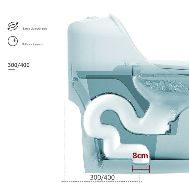 Contemporary One Piece Flush Toilet Floor Mounted Urine Toilet for Bathroom