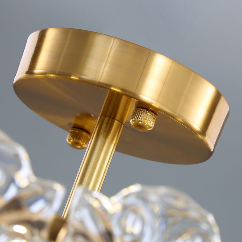 Modern Ceiling Lamp Household Simple Glass Flush Mount Light Fixture for Bedroom