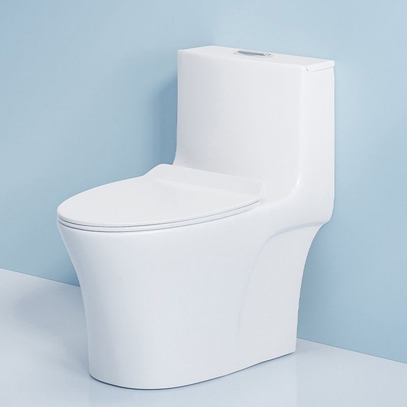 Modern Seat Included Flush Toilet 1-Piece White Urine Toilet for Bathroom