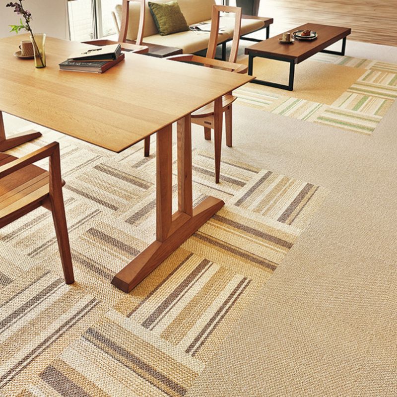 Modern Carpet Tiles Color Block Stain Resistant Bedroom Carpet Tiles