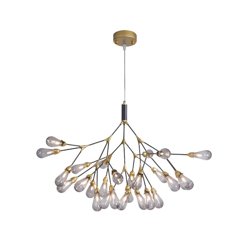 Wit glazen kroonluchter verlichtingsarmatuur moderne kroonluchter hanglamp voor woonkamer