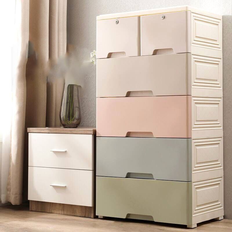 Bedroom Drawers Wardrobe Cabinet Modern Plastic Storage Cabinet