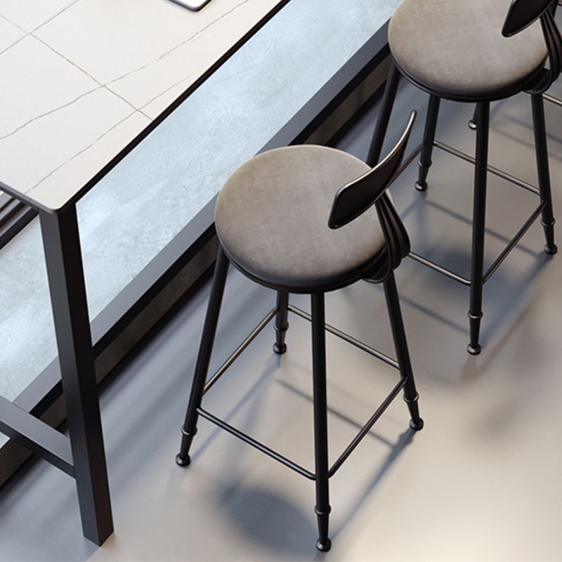 Upholstered Armless Dining Stools Industrial Round Dining Stools