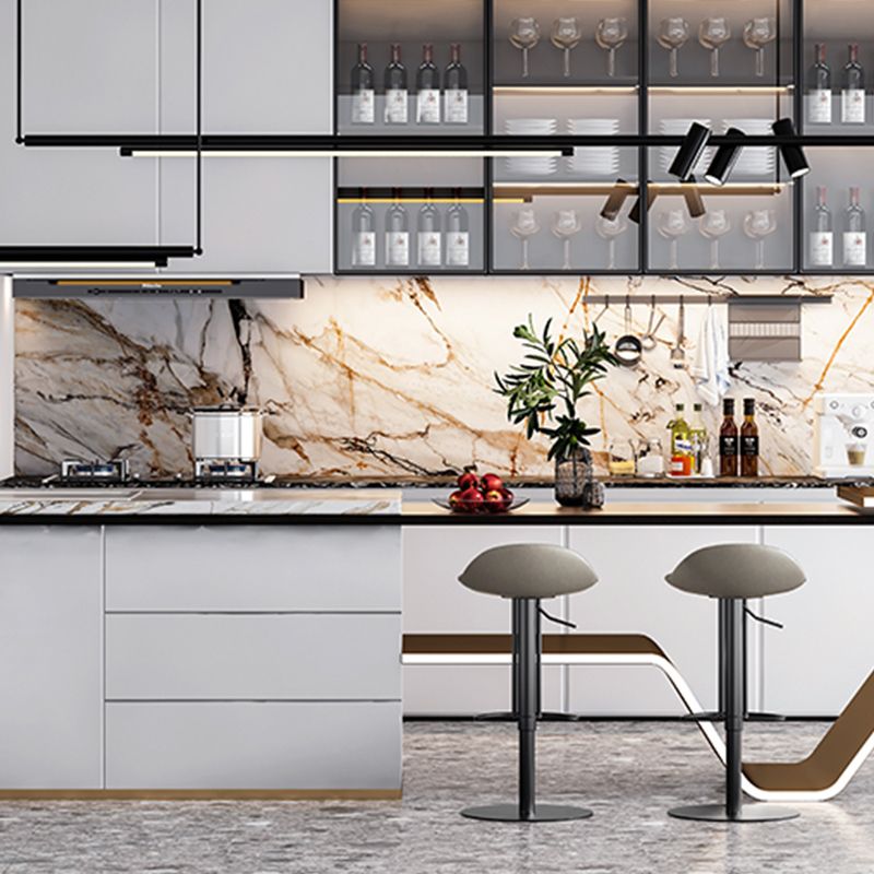 Leather Bar Stool Backless Counter Stool for Bristol with Swivel