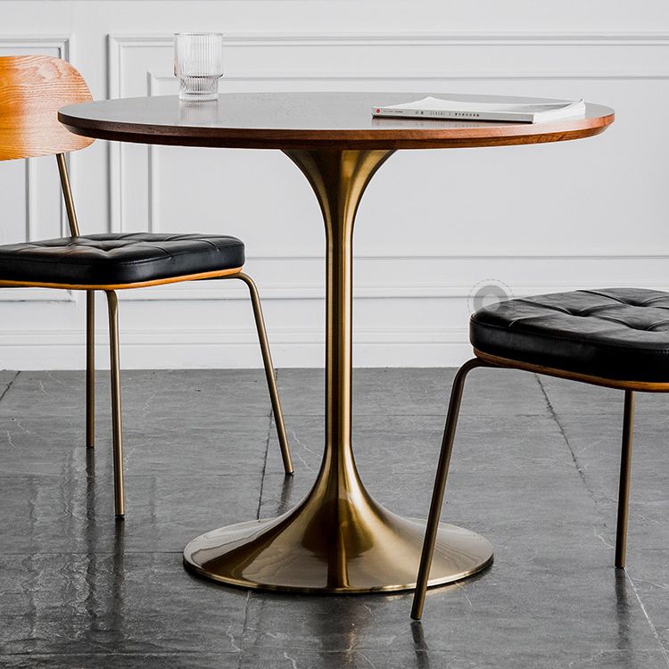 Mesa de comedor de estilo moderno Mesa de comedor de madera redonda con base de tulipán para uso en el hogar