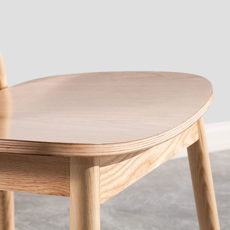 Sillas de madera de roble de estilo tradicional, silla lateral con respaldo abierto para cocina y comedor