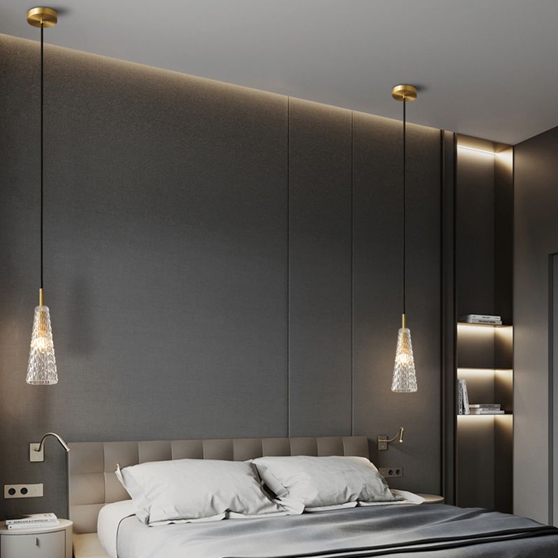 Geometric Suspension Pendant Modern Style Crystal 1 Light Down Lighting