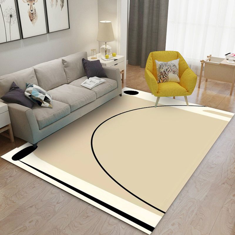 Modern Graphic Pattern Rug Polyester Indoor Carpet Stain Resistant Carpet for Living Room