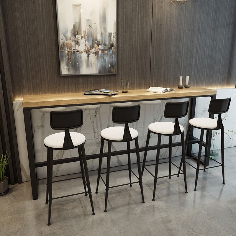 Indoor Rectangle Counter-height Pub Table Natural Modern Trestle Hall/Pub Table