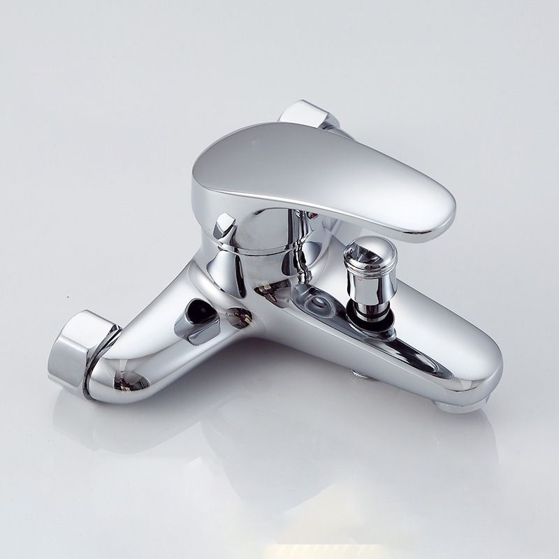 Modern Silver Faucet Copper with 1-Handles 2-Hole Bathroom Faucet