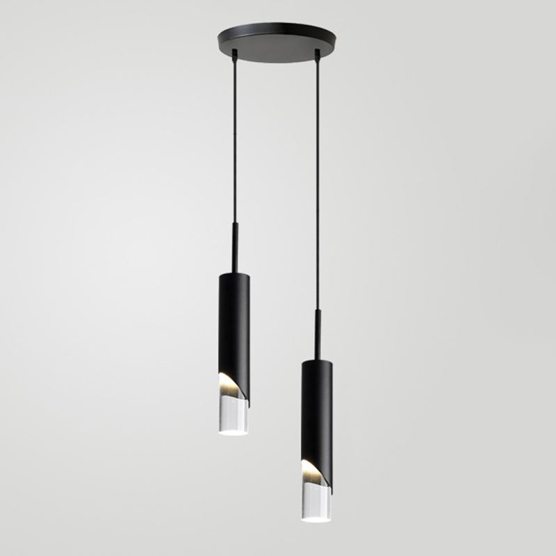 Cylinder Pendant Ceiling Light Minimalist Acrylic LED Hanging Pendant Light for Bedroom