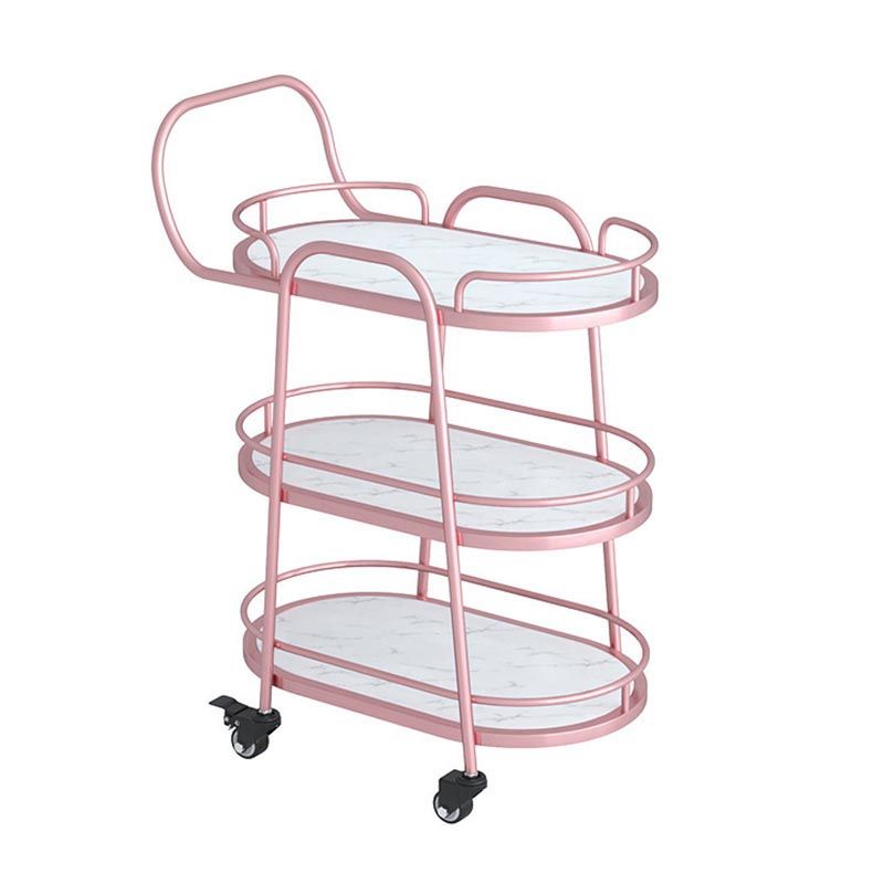 Contemporary Metal Prep Table 33.46"H Rolling Prep Table for Dining Room