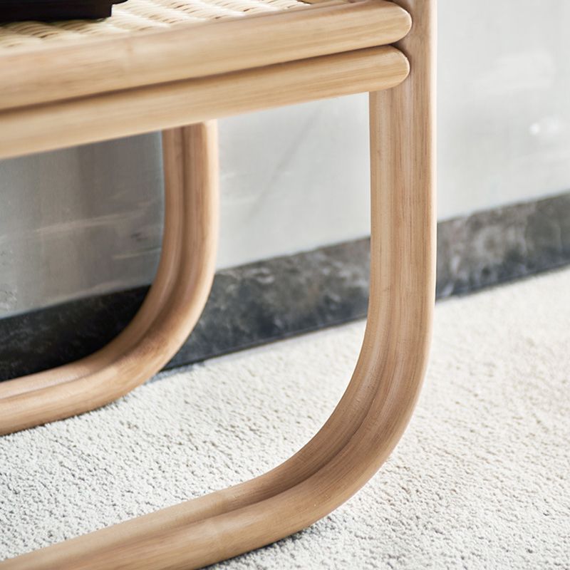 Modern Vertical Bamboo Bookshelf Closed Back Natural Shelf Bookcase for Bedroom