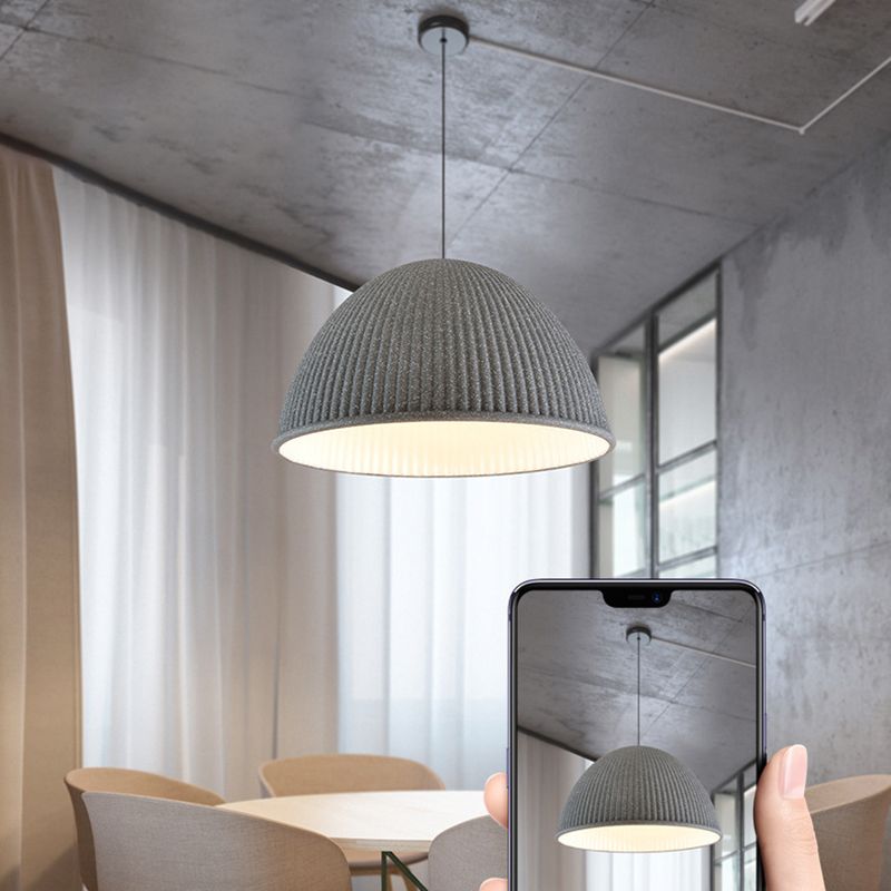 1 Light Bowl Hanging Pendant Modern Macaron Style Resin Hanging Lighting for Living Room