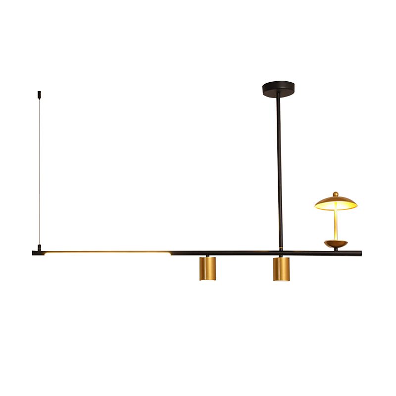 Modernism 4-Light Ceiling Light Metallic Kitchen Island Lighting for Dining Room