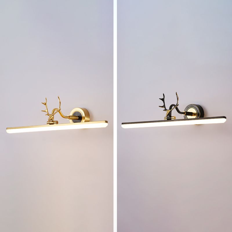 Midden-eeuwse luxe stijl gestroomlijnde wand gemonteerd ijdelheid lichten koper spoeling mount wand sconce voor badkamer