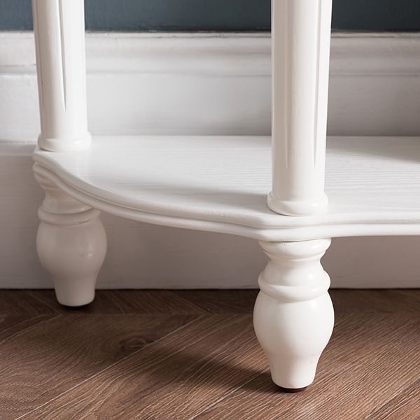 35.43" Tall 1-drawer Console Table Solid Wood Accent Table with Shelf