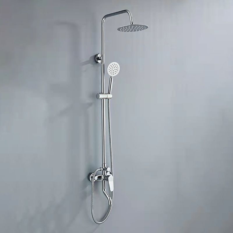 Modern Shower Set Brass Slide Bar Included Adjustable Shower Head Shower Combo