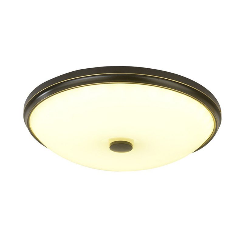 Ultradünne milchige Glas LED Flush Licht Rustikale Schlafzimmer Flush Deckenleuchte