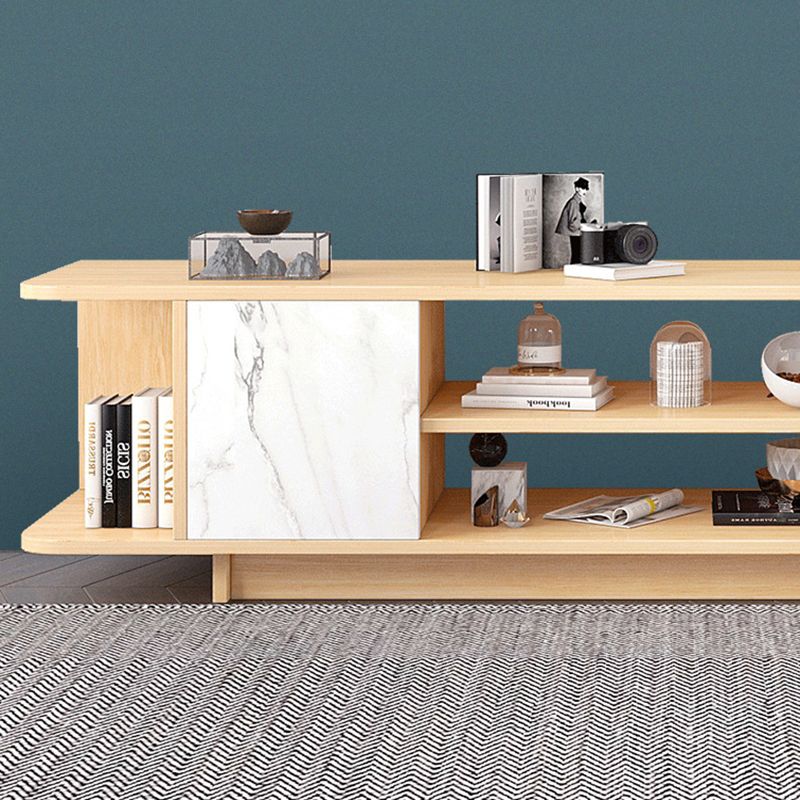Scandinavian Coffee Table with Shelves and 1 Drawer Cocktail Table