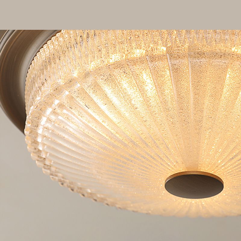 American Ceiling Light Bronze Glas Lampenschirm 1 Light Flush Mount Light für Indoor Room