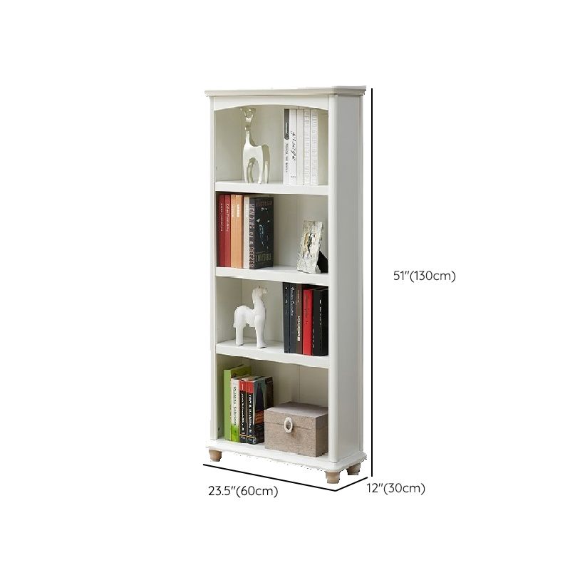 Contemporary Closed Back Bookshelf Standard Wooden Bookcase with Shelves